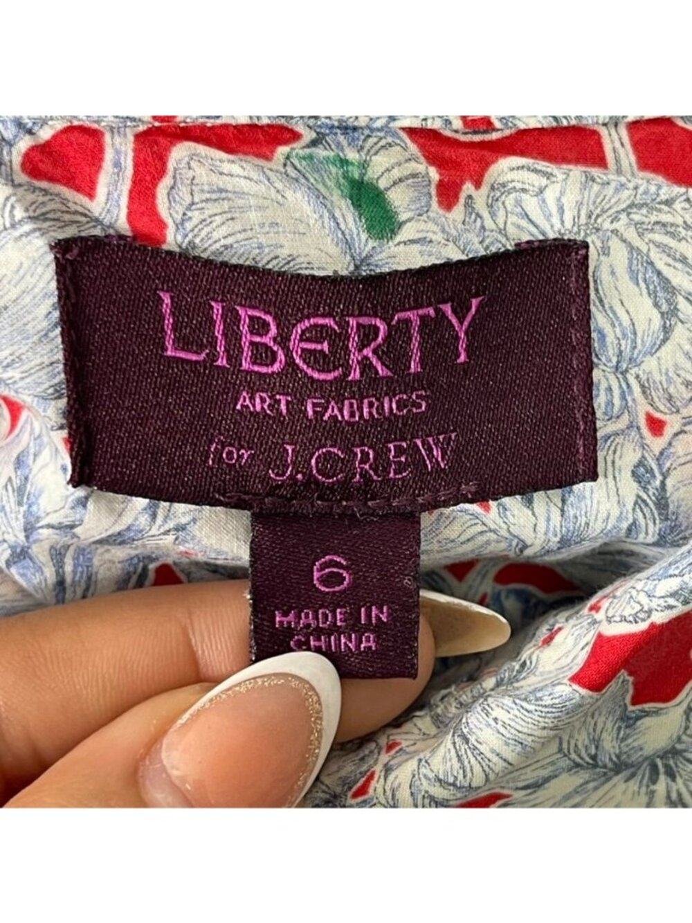 J.Crew x Liberty of London Matilda Tulip Floral Popover Shirt Cotton Womens 6 - Picture 9 of 9